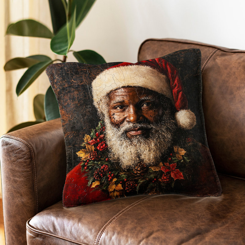 Père Noël noir 1, H 22 po x l 22 po
