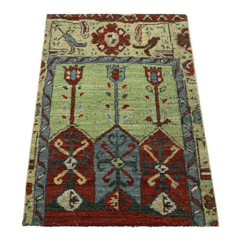 Rug & Kilim’S Tribal Rug With Primitivist Geometric Patterns, Rectangle 6' x 9'