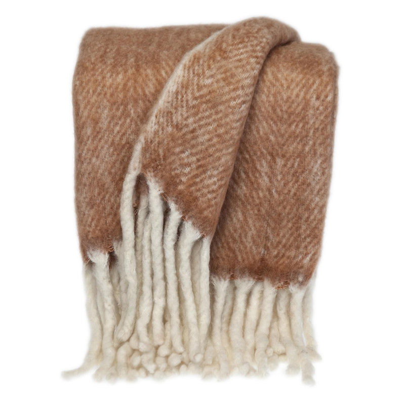 Jeté en mohair Ixia, Naturel