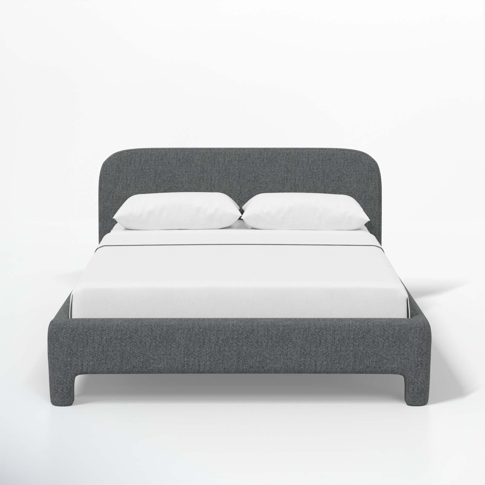 Illy Upholstered Bed, California King, Milsap Navy Sustain Tweed