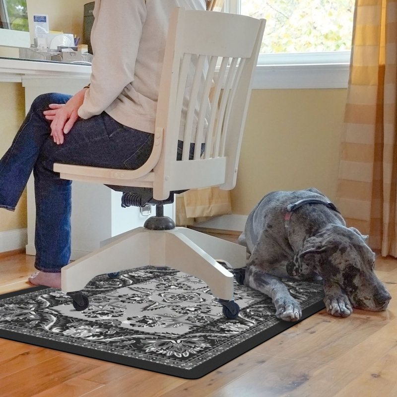Siam 35 in. x 47 in. 9 to 5 Desk Chair Mat, Gray