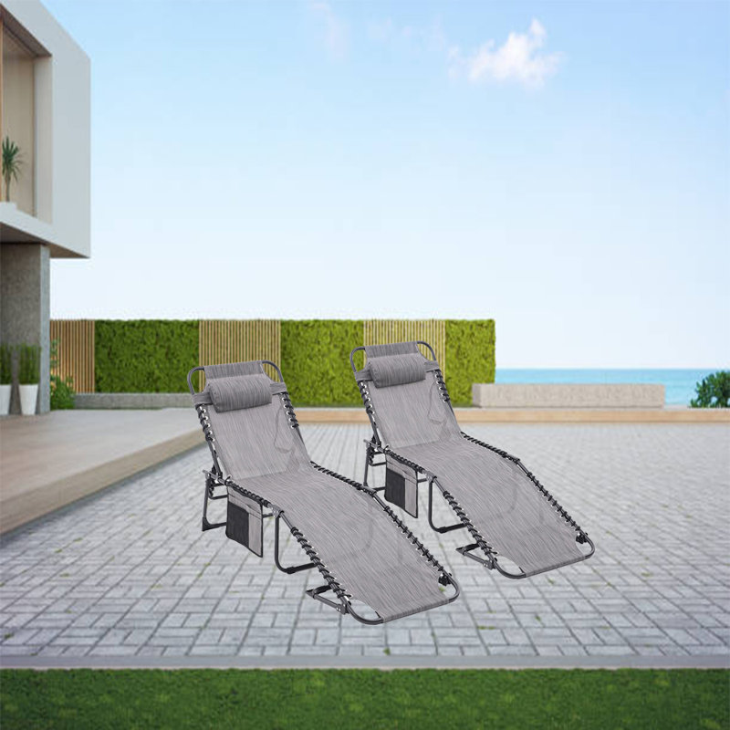 Chaise de plage Stelmo, Gris