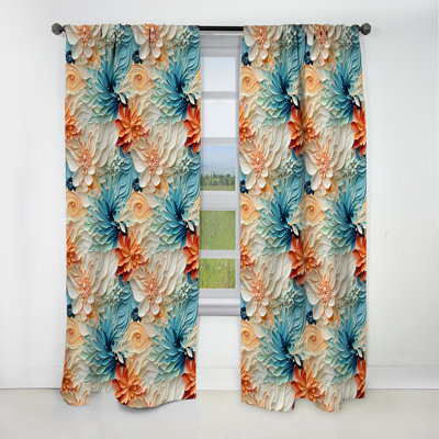 Motif cachemire désert IV - motif floral - rideau occultant - 1 panneau