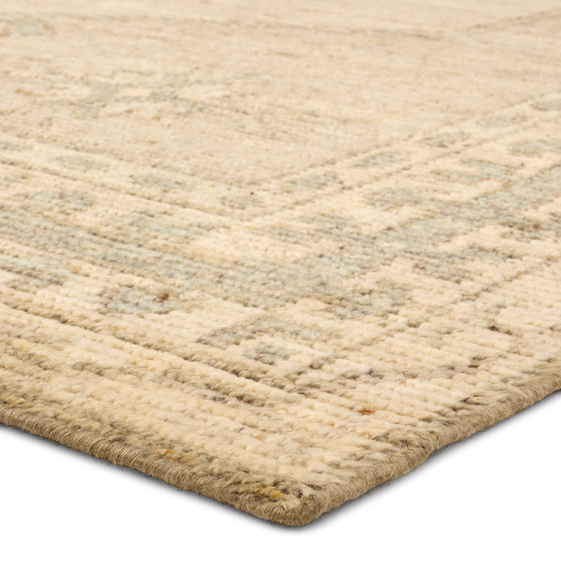 Tapis bleu et brun clair noué à la main Hakan SMK02 , Rectangle 6 pi x 9 pi