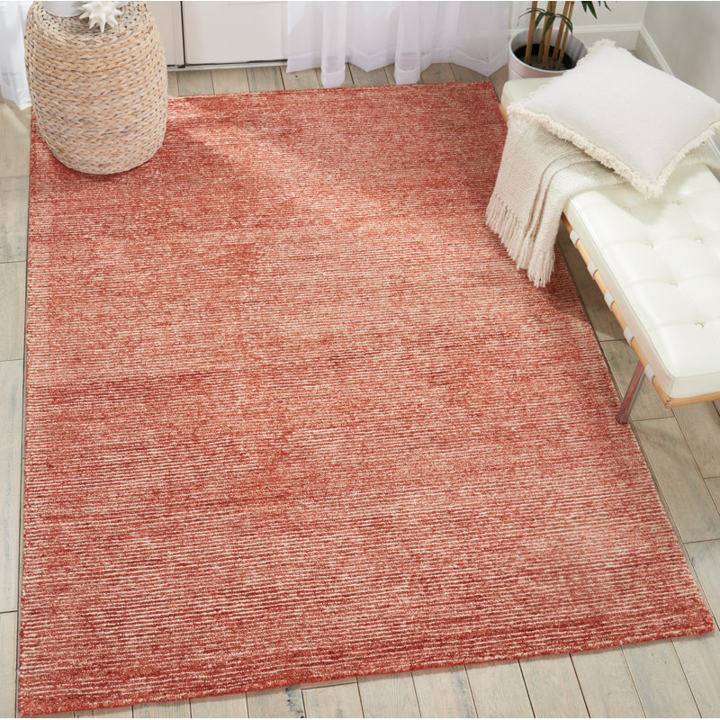 Tapis brique touffeté à la main Zendejas, Rectangle 3 pi 9 po x 5 pi 9 po