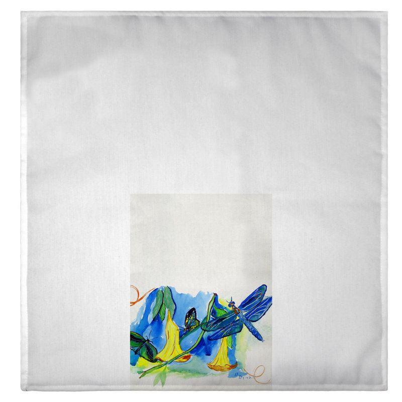 Serviette à main cloches et libellule Segolene