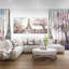 Paysage urbain «Eiffel avec fleurs roses», peinture-35109229-35109233