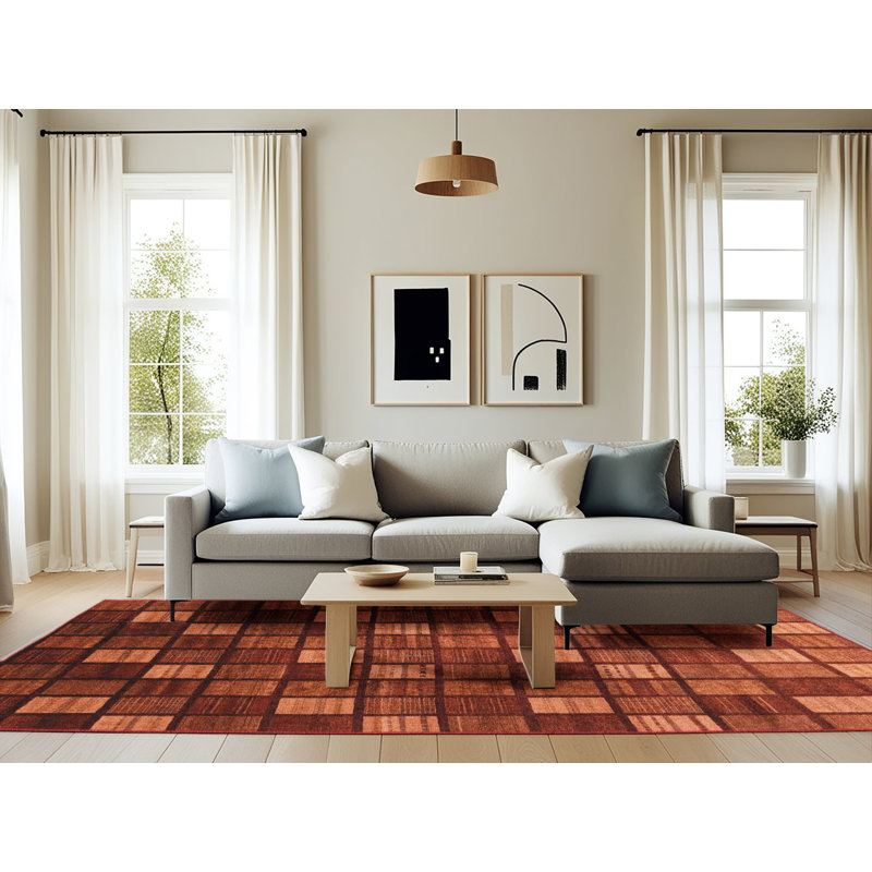 Abstract Indoor Rug, Rectangle 6' x 9'