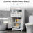 Freestanding Small Storage Cabinet with Two Drawers and Adjustable Shelf