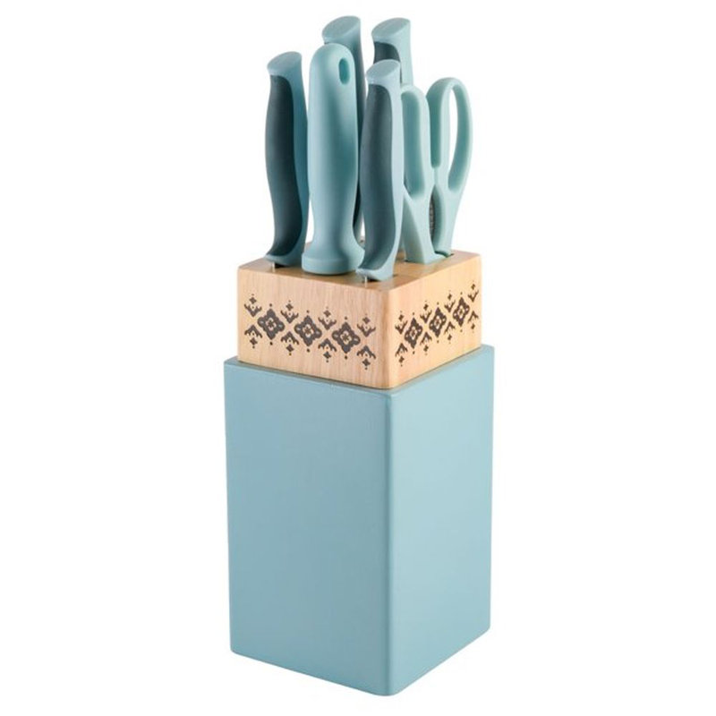 Ensemble de couteaux 7 pièces Gibson Tia Mowry, Bleu sarcelle
