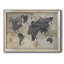 Carte du monde modélisée - reproduction d'art sur toile-1574943091