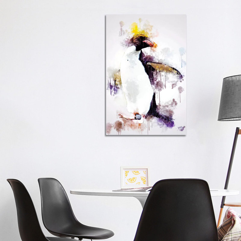 Macaroni Penguin by Cornel Vlad - Wrapped Canvas Painting, 101.6 cm H x 66.04 cm W