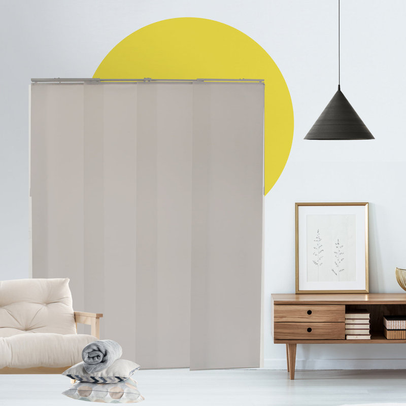 Adjustable Vertical Sliding Panel Track Blinds, Vienna Light Sage