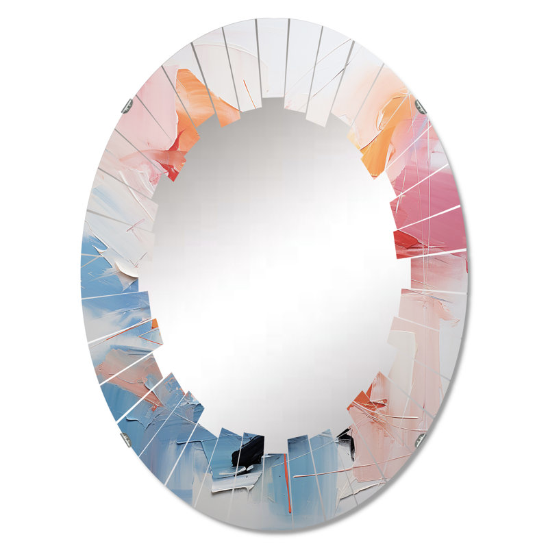 Yousra - Miroir mural moderne ovale, 30 po x 20 po