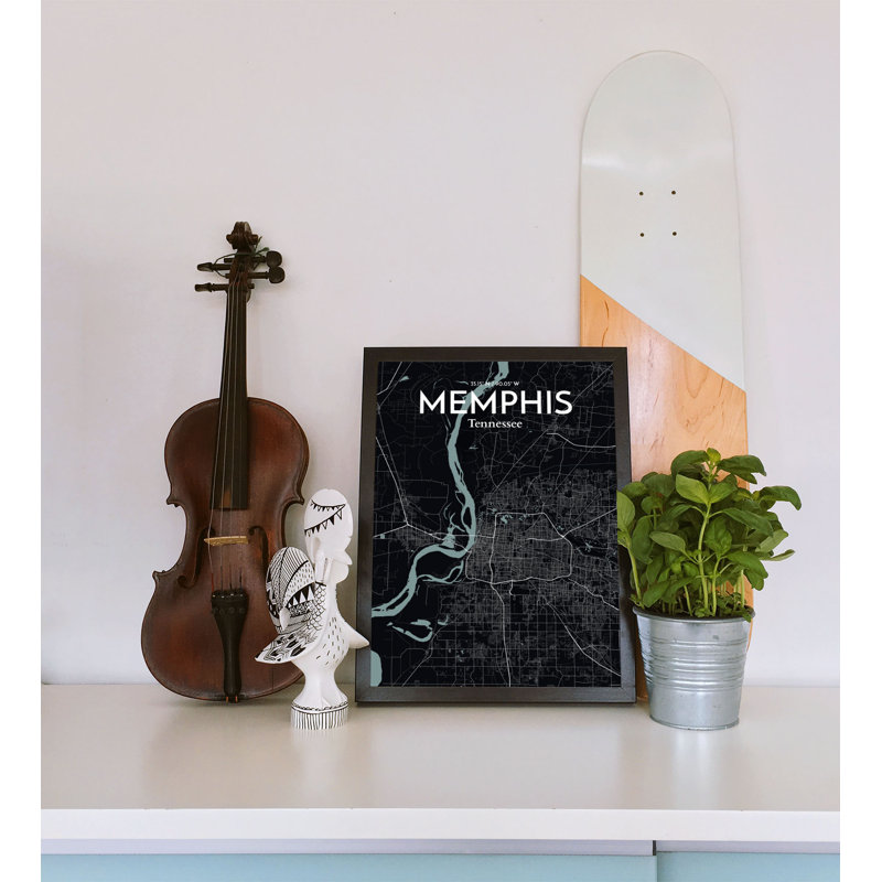 Memphis City Map - No Frame Print, 43.2cm H x 27.9cm W x 0.1cm D