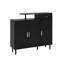 Armoire à chaussures élégante avec tablettes réglables, portes arquées et tiroir-1116809309