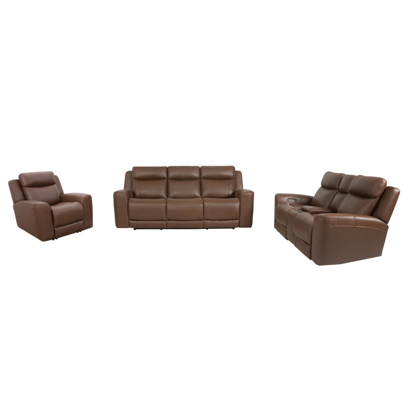 Canapé, causeuse et fauteuil inclinable électrique Jaspyr, Ombre d'automne