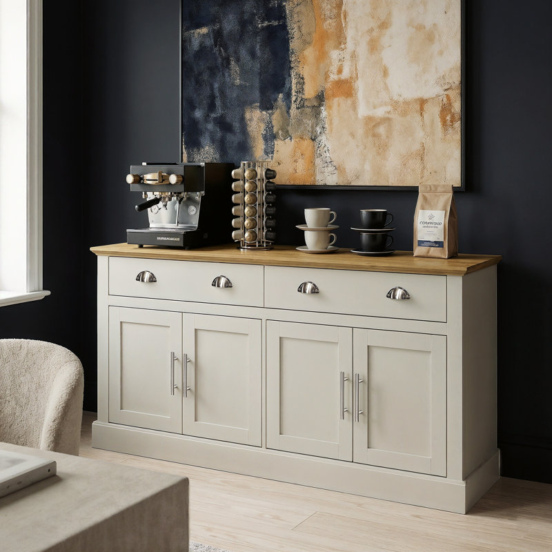 4 Door 2 Drawer Sideboard, Gray