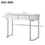 Console à miroir de 39 po avec base en acier inoxydable, 2 tiroirs de fabrication créative, polyvalente pour la chambre à coucher et le bureau, argent, élégance contemporaine et chic-222633667