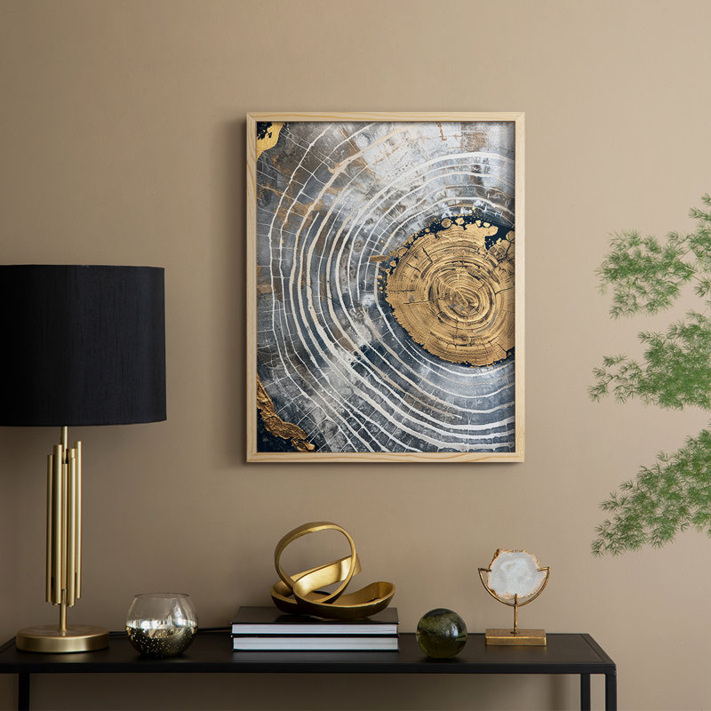 Série ABSTRACT CCLXIX, reproduction encadrée - bois massif, H 11 po x l 9 po