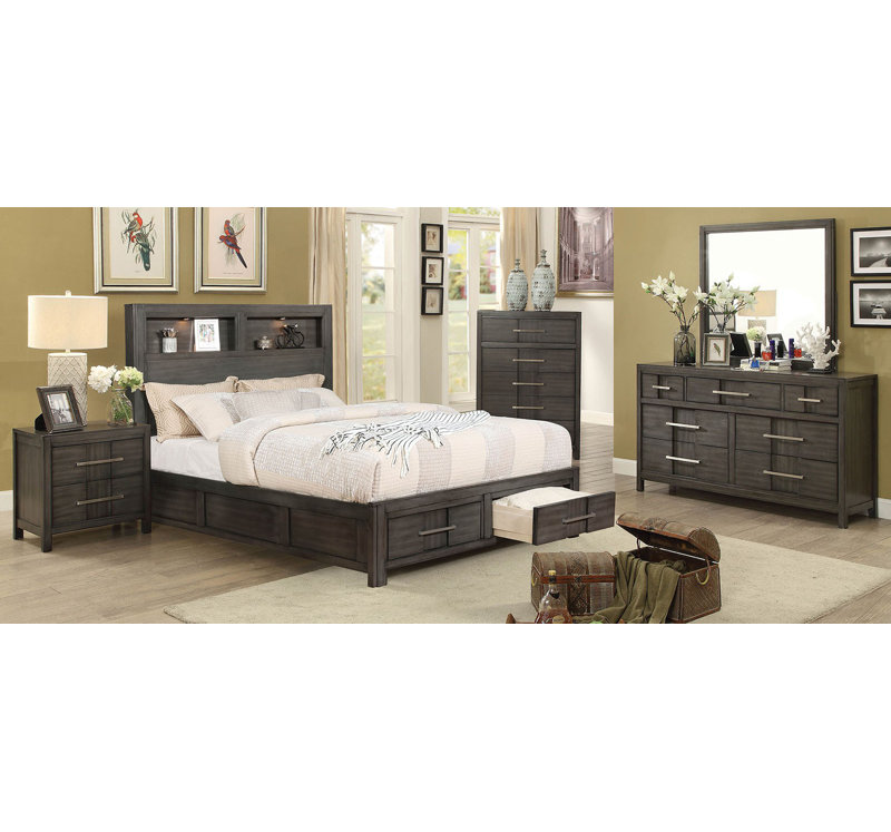 Lit standard de rangement Gosselin, Grand, Gris