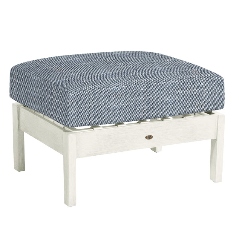 Repose-pieds Kennebunkport, InsideOut® Rollo ‑ lin Chambray, Pas de soudure, Craie