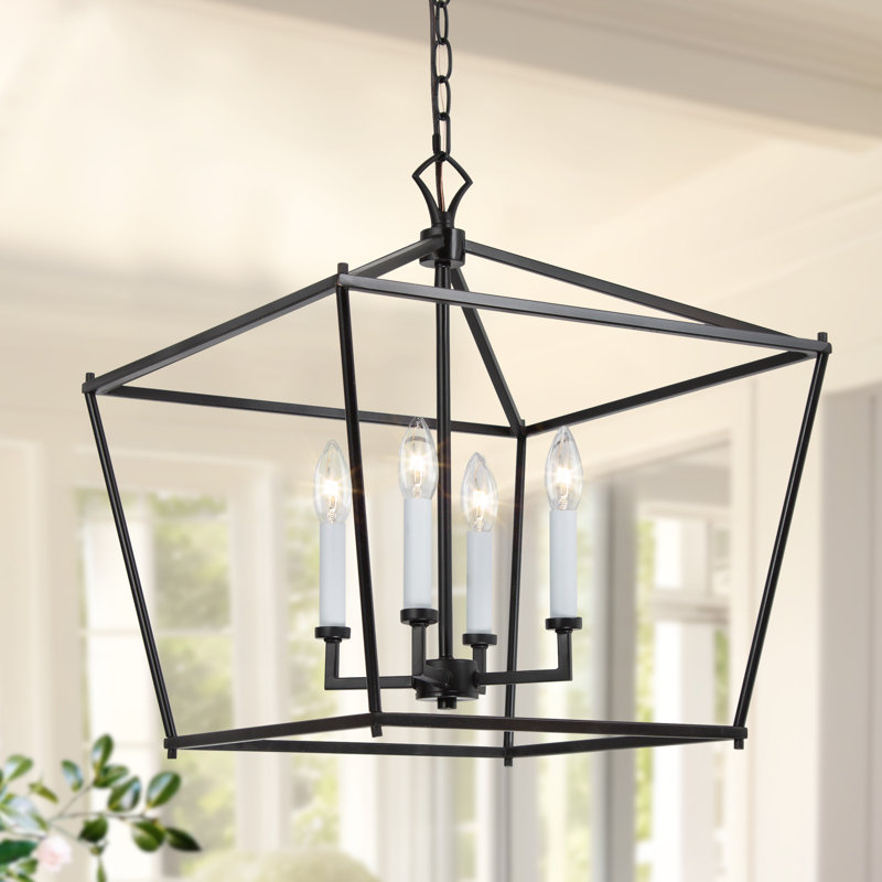 Lustre géométrique à 4 lumières à intensité variable Hollymead