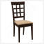 Ensemble de chaises de salle à manger à dossier treillis cappuccino et beige, confortable et élégant pour toute salle à manger