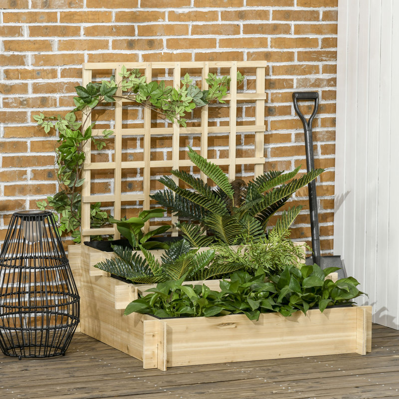Pot de fleurs d'extérieur avec treillis Selima