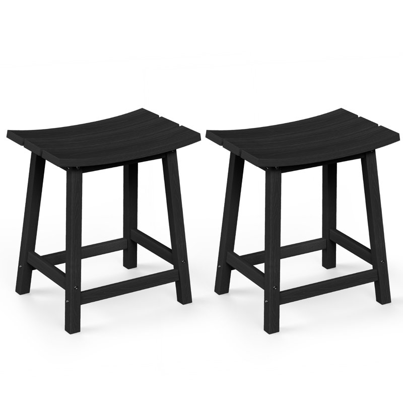 Tabouret de comptoir de cuisine Backless, 24", Noir