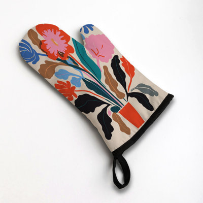 Petal Glow Oven Mitt Cotton Twill