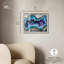 «Stellar Shard Core Shadowbox», impression de géode bleue par Art Remedy-115120401-115120398