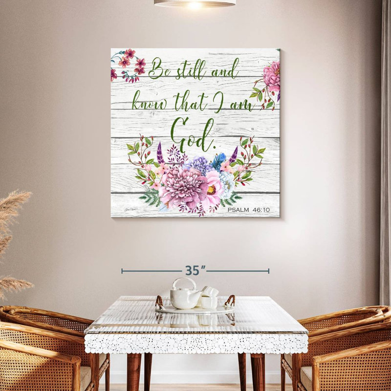 Verset biblique de Tergel Garden Florals, H 39 po x l 39 po