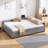 Velvet Upholstered Daybed with Trundle - Modern Diamond Tufted Full Size L-Shaped Sofa Bed for Bedroom & Guest Room-1595010029