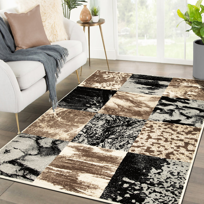 Tapis intérieur éclectique Jasmine, Rectangle 4 pi x 6 pi