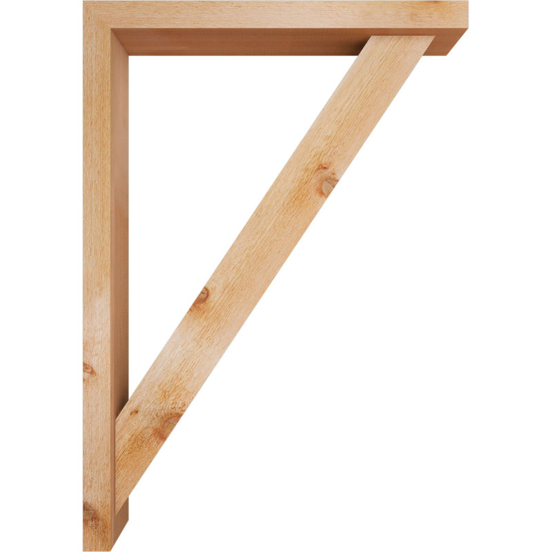 Support de bloc traditionnel avec entretoise décalée, 40 x 28, Cèdre rouge occidental de l 4 po (scié brut)