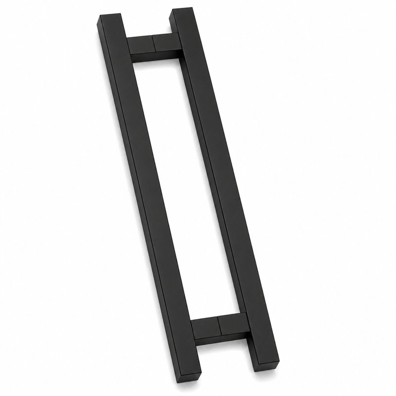 Poignée barre carrée en acier inoxydable, 72 in, Matte Black