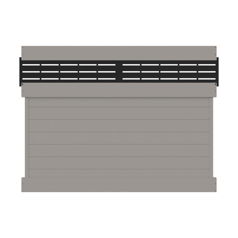 72'' H x 94'' W Gray Vinyl Fence Panels Barrette Outdoor Living