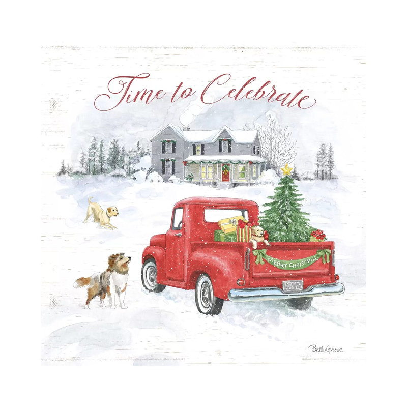 Farmhouse Holidays VIII by Beth Grove - Wrapped Canvas Print, 66.04 cm H x 66.04 cm W x 1.91 cm D