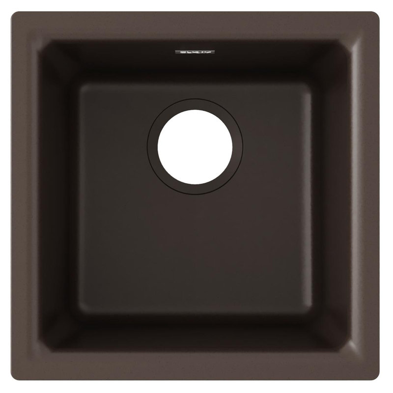 Évier de cuisine à double fixation Elkay Quartz Classic L 16 po x l 16 po, Moka