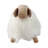 Rayne Figurine Bamboo Wood Hand-Carved Animal with Faux Fur 10" Ivory Tan for Home Office Bedroom Living Room Decor Casual Style