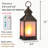 11" Vintage Decorative Lantern(4 Pack), Flame Effect LED, 4-Hour Timer
