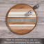 CounterArt Wide Stripe Round Acacia Wood Lazy Susan Turntable