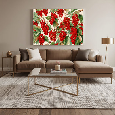 Fruit Arbutus Berry Red Canvas Wall Art