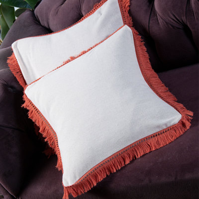 Ashippun White Square Cushion Cover