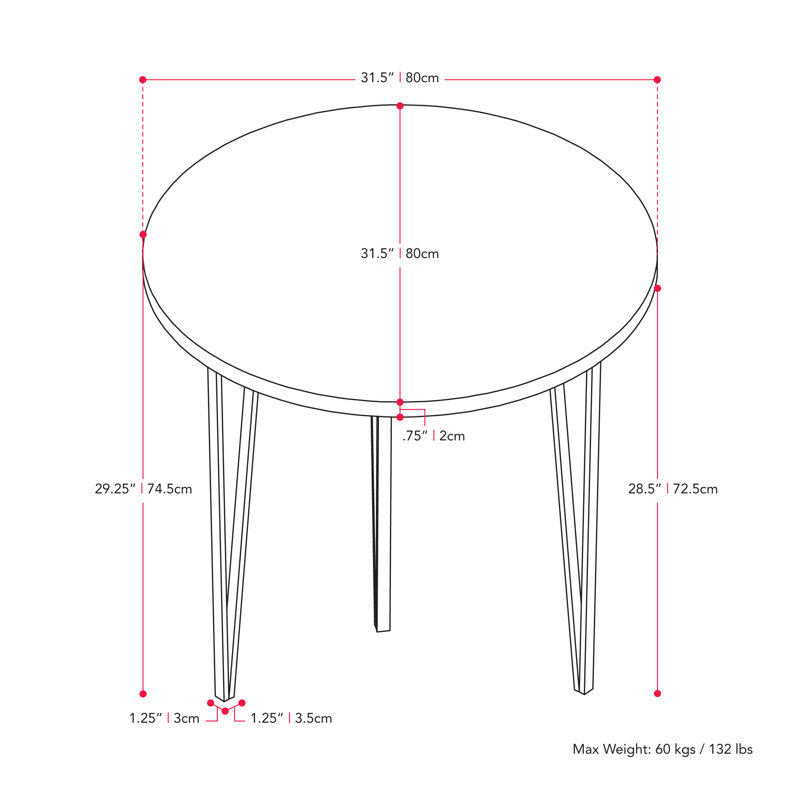 Ensemble de table de salle à manger 5 pièces Steller, Noir