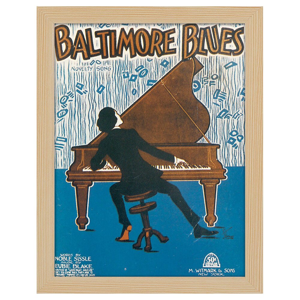 Leinwandbild Vintage Music Cover Baltimore Blues