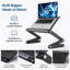 Support pour ordinateur portable WorkEZ Executive réglable et support pour les genoux - Aluminium large et aéré, hauteur réglable de 5 à 61 cm-22946478