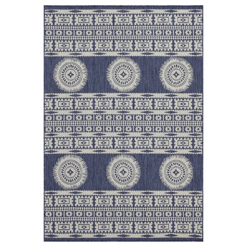 Pavillon de jardin bleu 7 pi 10 po X 10 pi 3 po Tapis intérieur / extérieur, Bleu, Rectangle 7 pi 10 po x 10 pi 3 po