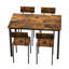 Ensemble 5 pièces de mobilier de salle à manger moderne en métal et bois pour 4 personnes, chaises de table de salle à manger-117546604-117546605